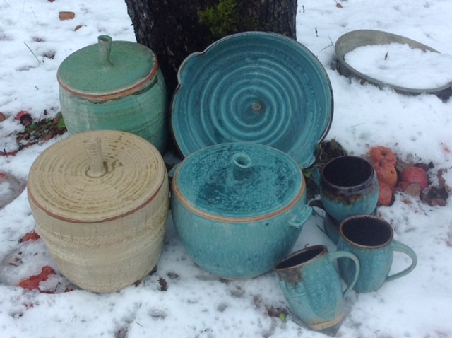 Carol Polonsky Froimovitch Ceramic canisters, mugs and bowl
